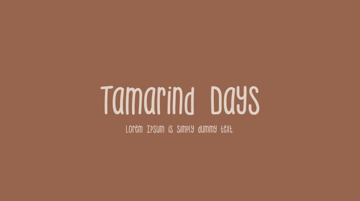 Tamarind Days Font