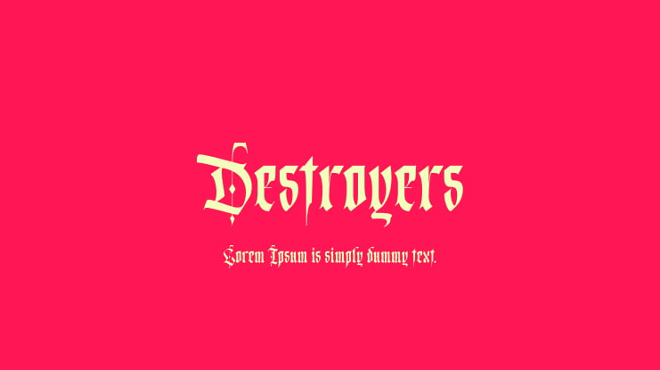 Destroyers Font
