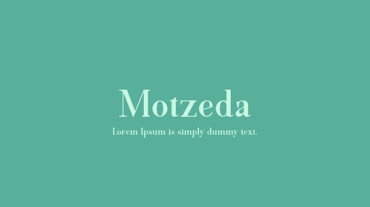 Motzeda Font Family