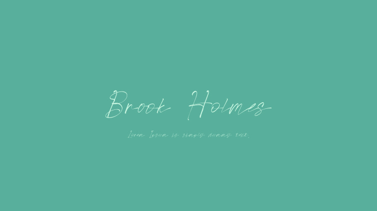 Brook Holmes Font