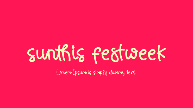 sunthis festweek Font