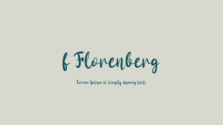 f Florenberg Font