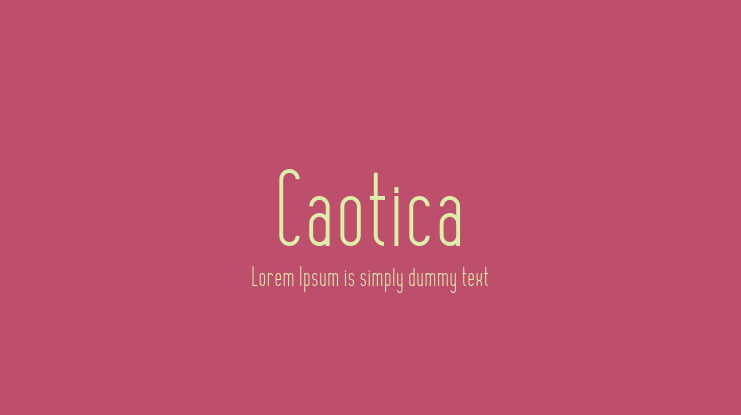 Caotica Font Family