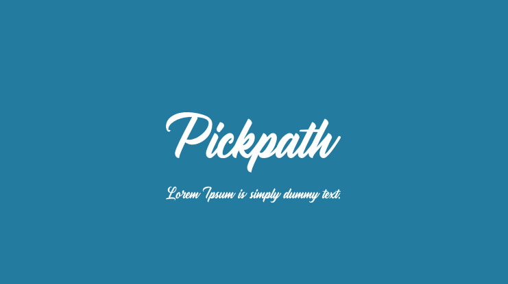 Pickpath Font