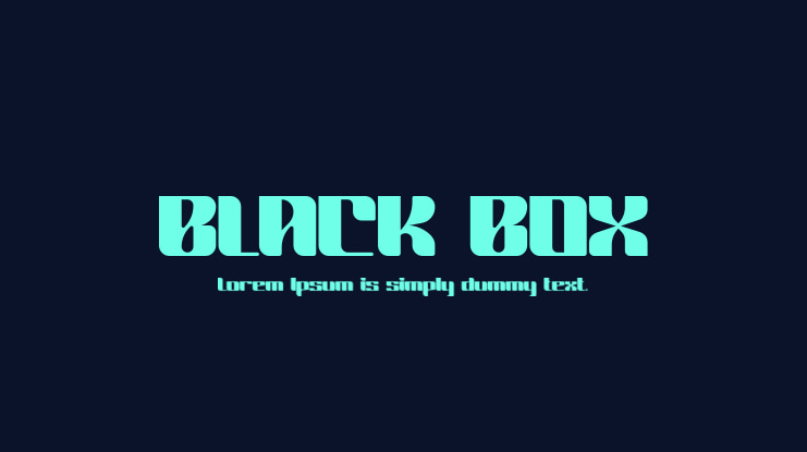 BLACK BOX Font