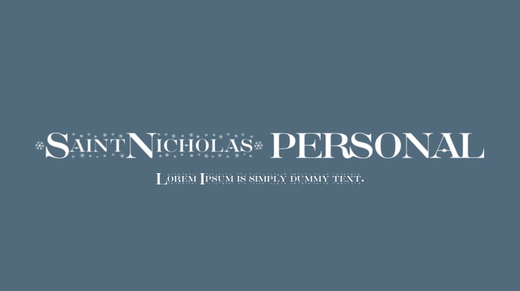 Saint Nicholas PERSONAL Font