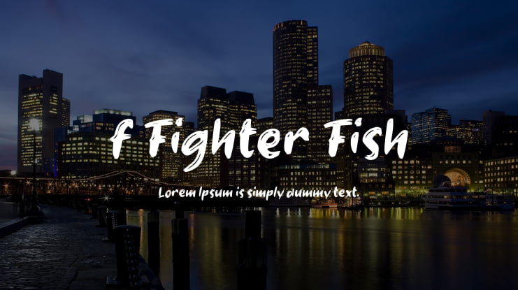 f Fighter Fish Font
