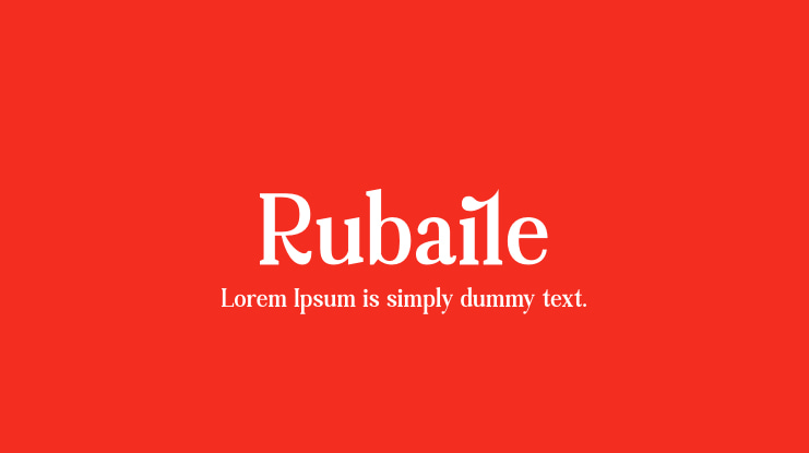 Rubaile Font
