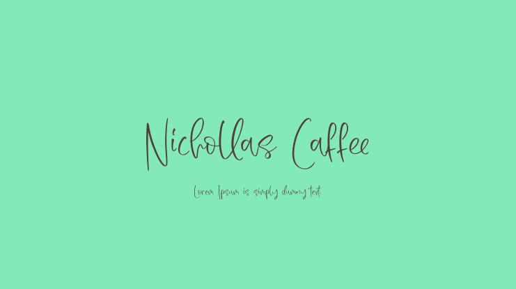 Nichollas Caffee Font