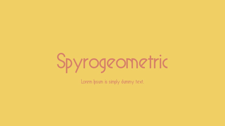 Spyrogeometric Font