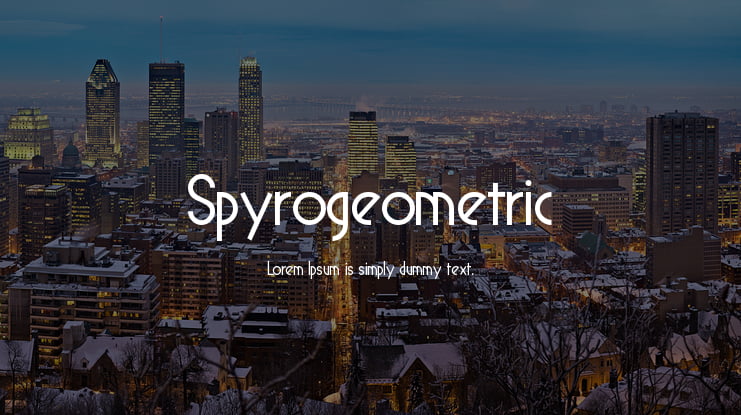Spyrogeometric Font