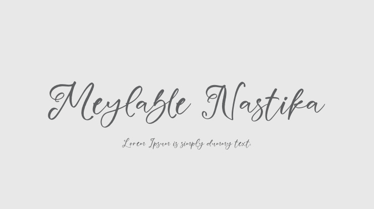 Meylable Nastika Font
