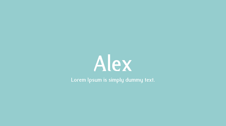 Alex Font Family