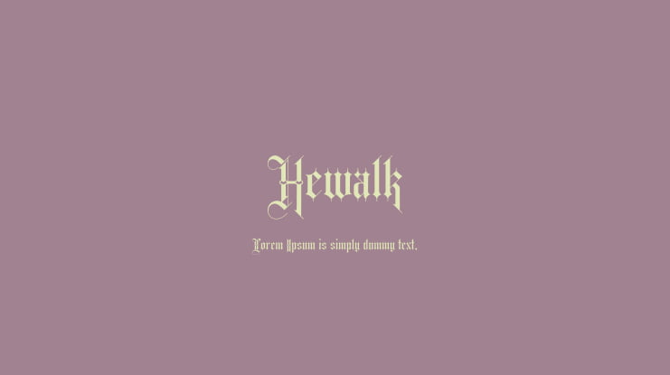 Hewalk Font