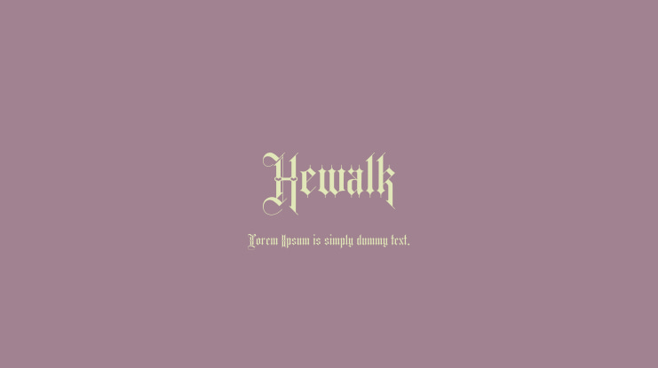 Hewalk Font