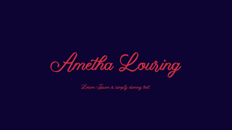 Ametha Louring Font