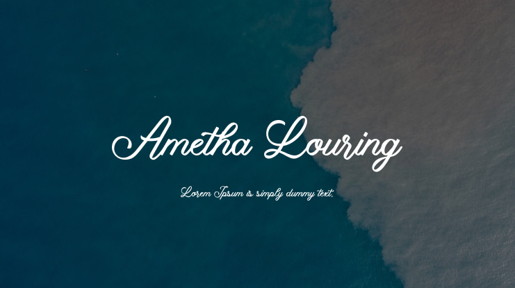 Ametha Louring Font