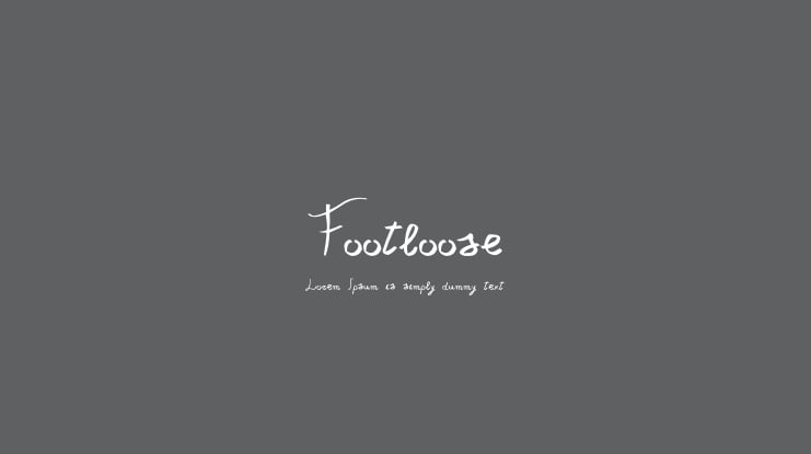 Footloose Font