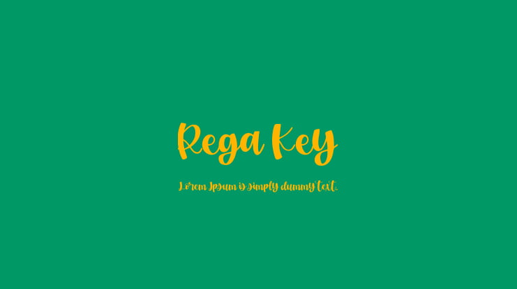 Rega Key Font
