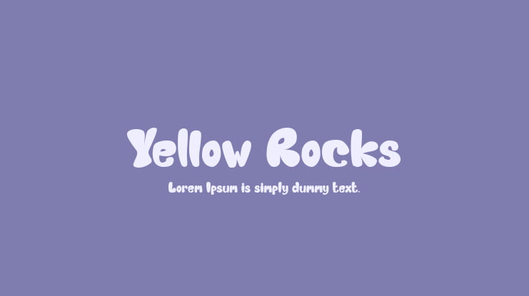 Yellow Rocks Font
