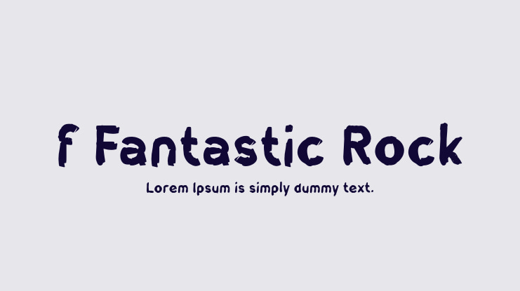 f Fantastic Rock Font