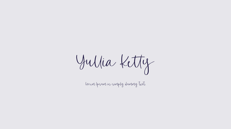 Yullia Ketty Font