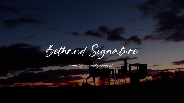 Bethand Signature Font