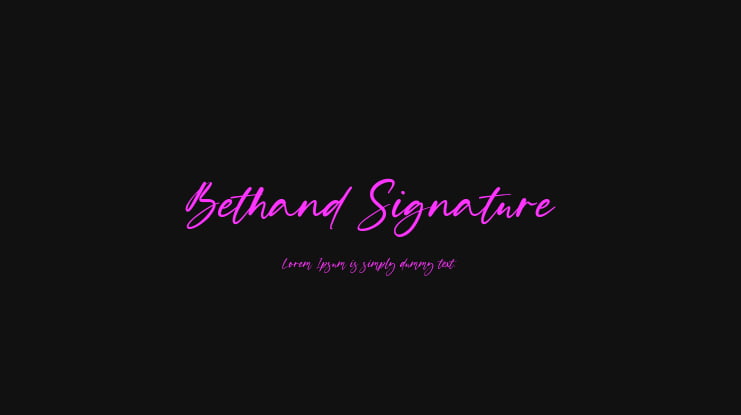 Bethand Signature Font