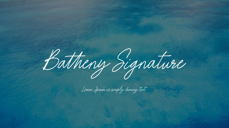 Batheny Signature Font