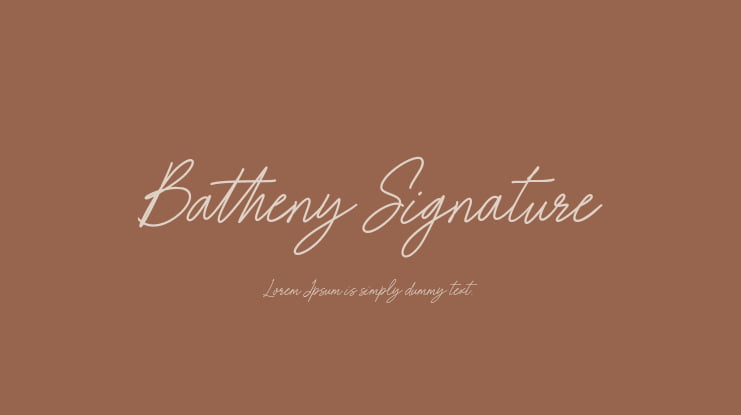 Batheny Signature Font