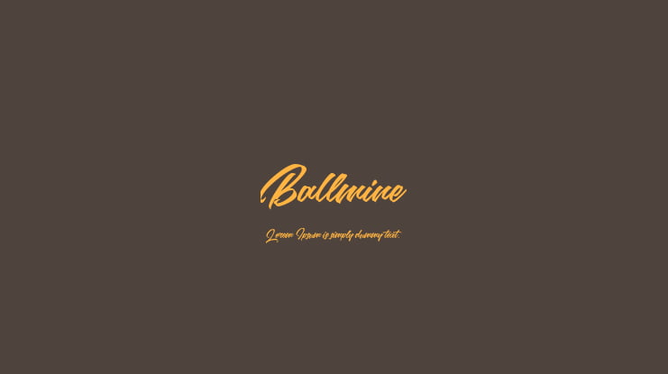 Ballmine Font