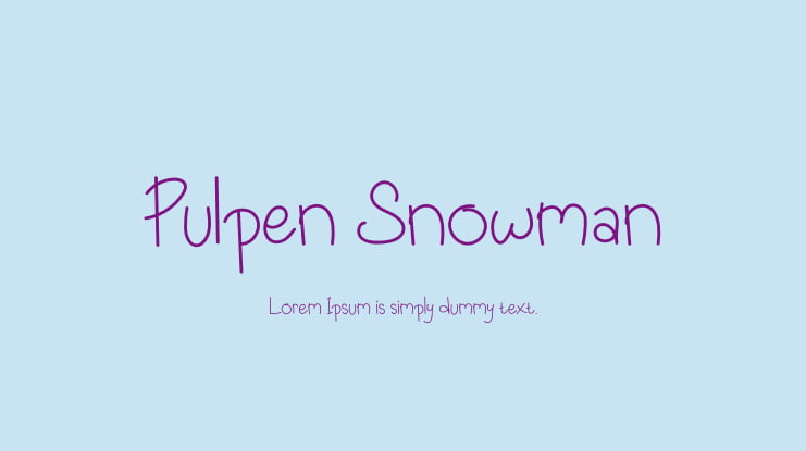 Pulpen Snowman Font Family