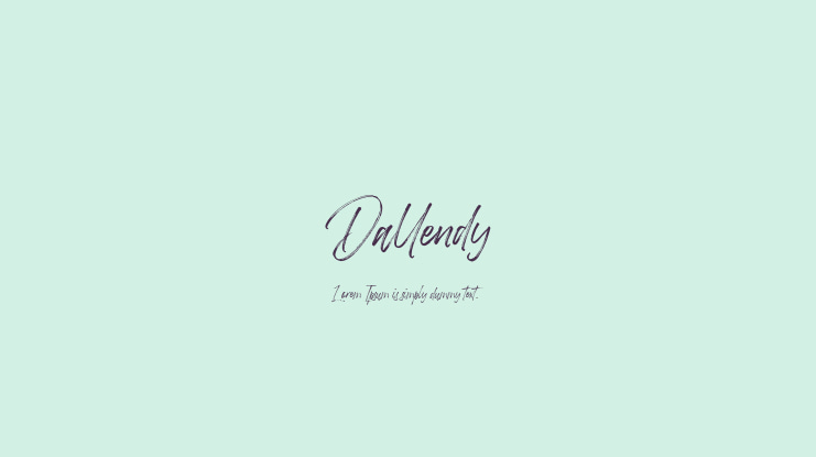 Dallendy Font
