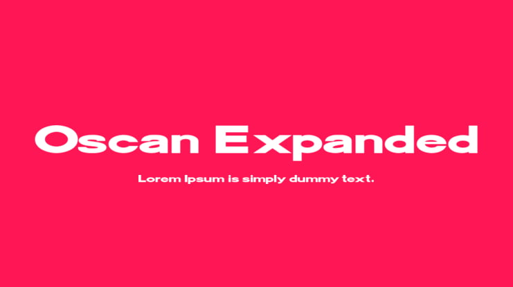 Oscan Expanded Font Family