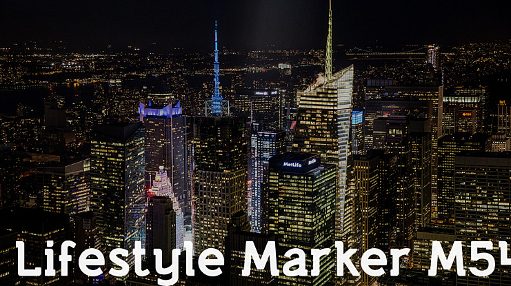 Lifestyle Marker M54 Font