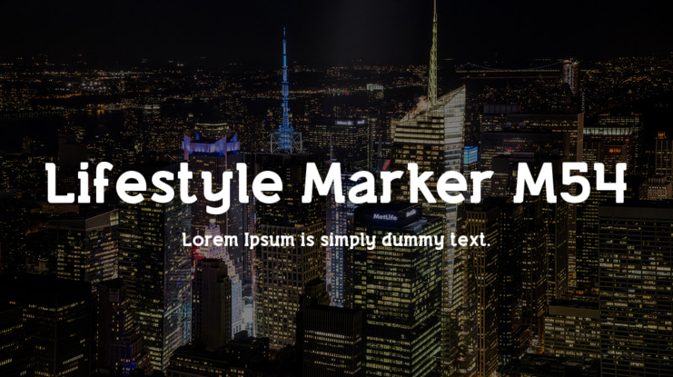 Lifestyle Marker M54 Font