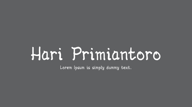 Hari Primiantoro Font