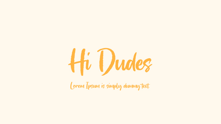 Hi Dudes Font