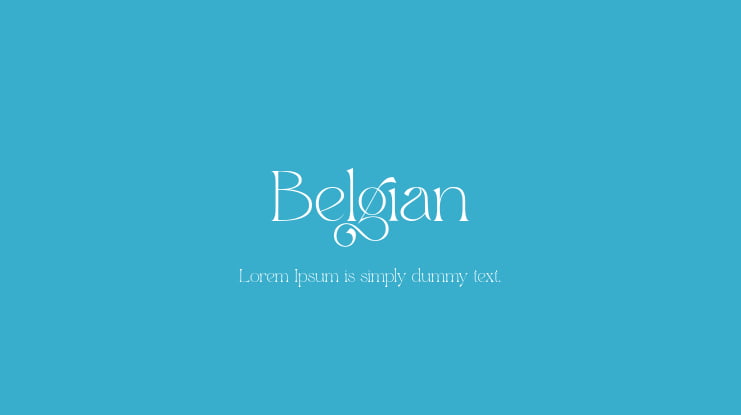 Belgian Font