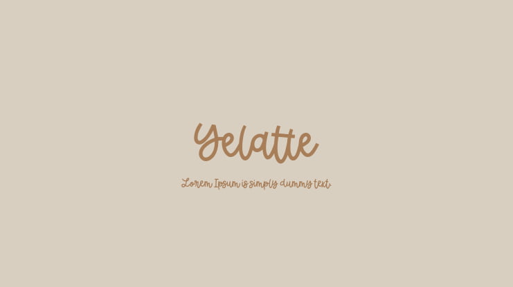 Yelatte Font