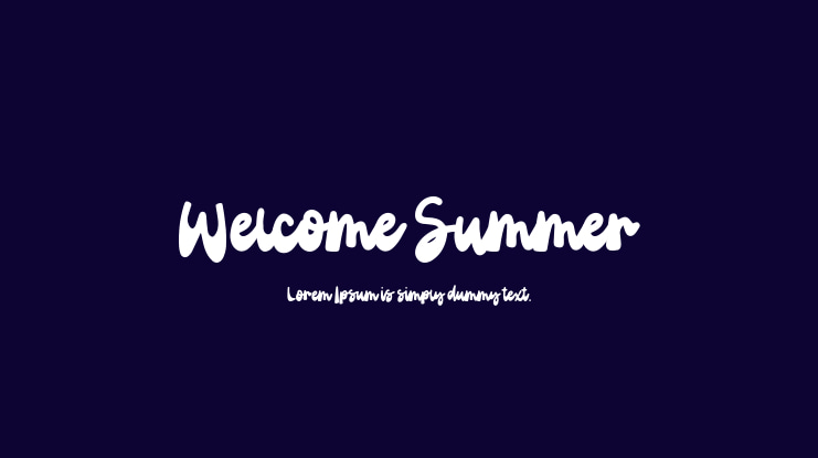 Welcome Summer Font