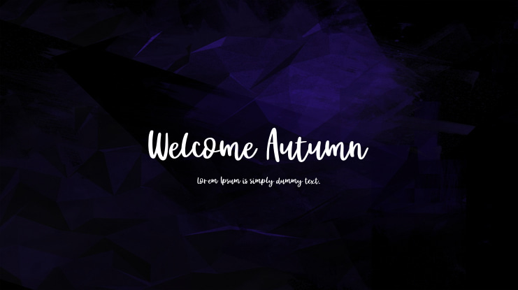 Welcome Autumn Font
