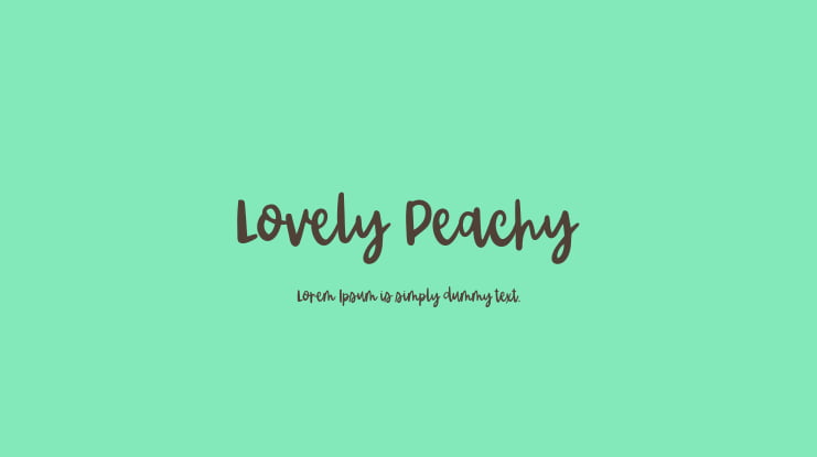 Lovely Peachy Font