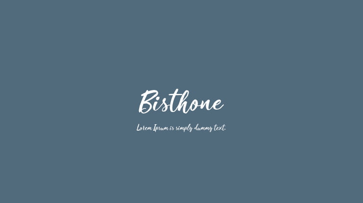 Bisthone Font