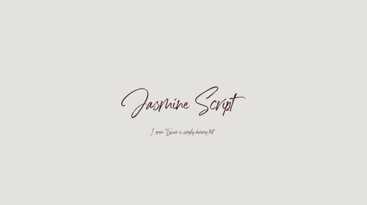 Jasmine Script Font