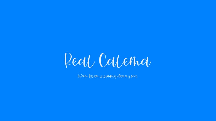 Real Calema Font