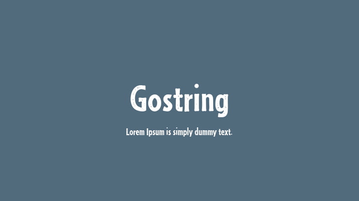 Gostring Font
