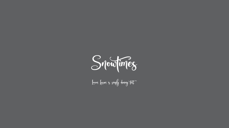 Snowtimes Font Family