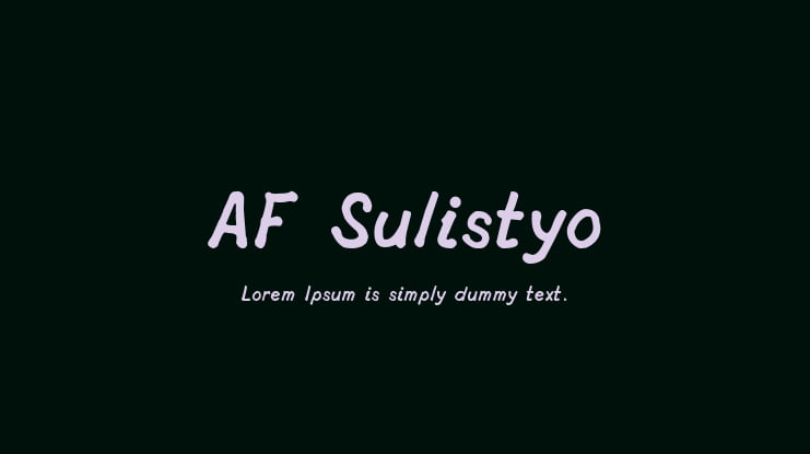 AF Sulistyo Font