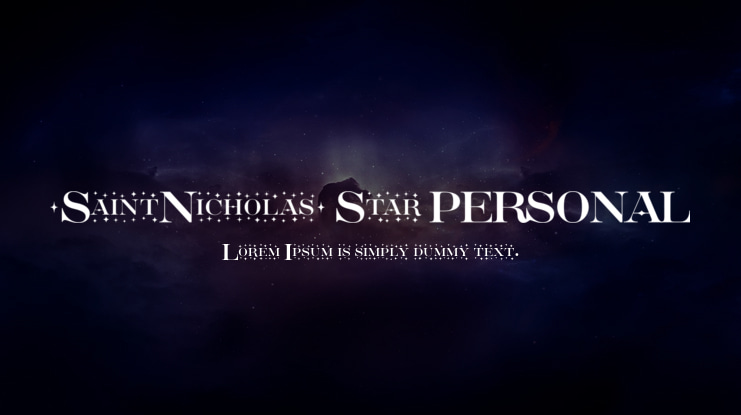 Saint Nicholas Star PERSONAL Font Family